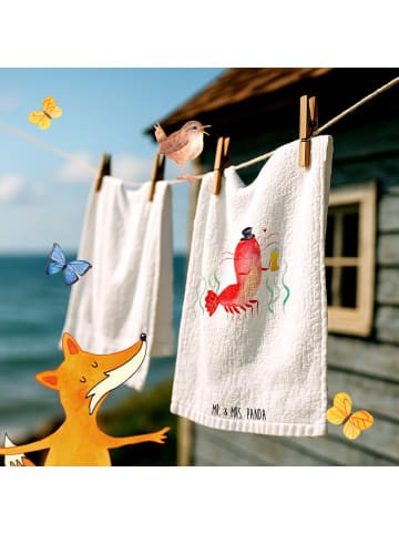 Mr. & Mrs. Panda Handtuch Hummer Weizen ohne Spruch in Weiß