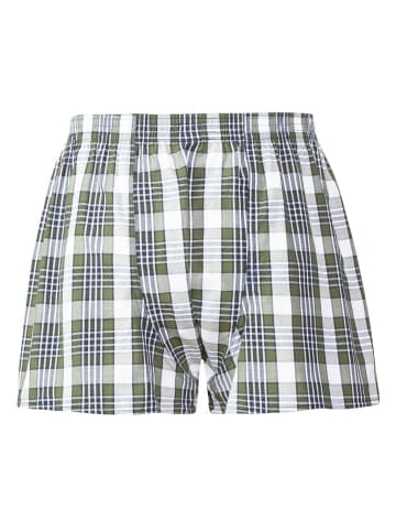 Tom Tailor Web-Boxershorts 4er Pack in Blau/Grün/Weiß