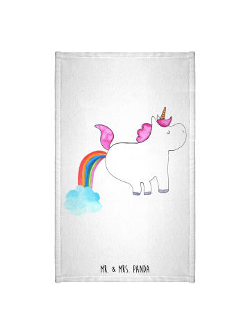 Mr. & Mrs. Panda Gästehandtücher Einhorn Pupsen ohne Spruch in Weiß