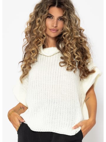 SASSYCLASSY Pullunder mit Turtleneck in Offwhite
