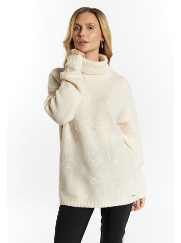 Usha Damen Rollkragenpullover in Creme Melange