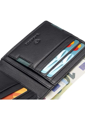 Roncato Monaco Geldbörse Leder 9 cm in nero