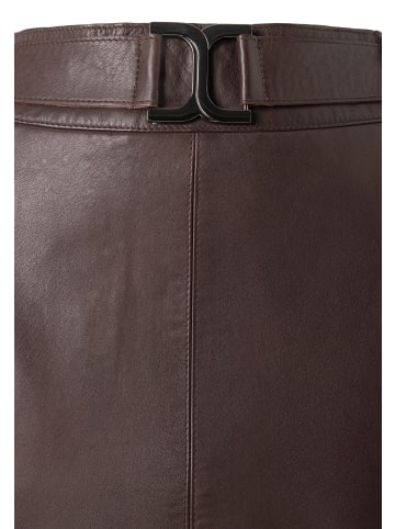 More & More edler, geschmeidiger Lederrock in espresso brown