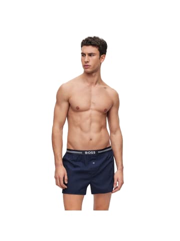 BOSS Web-Boxershorts 3er Pack in Hellgrau/Dunkelblau