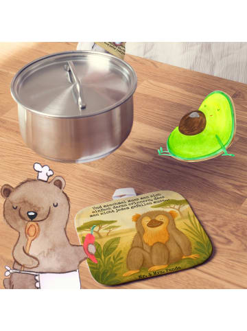 Mr. & Mrs. Panda Topflappen Affe Design mit Spruch in Weiß