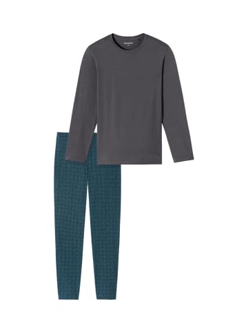 Schiesser Schlafanzug Casual Essentials in Anthrazit
