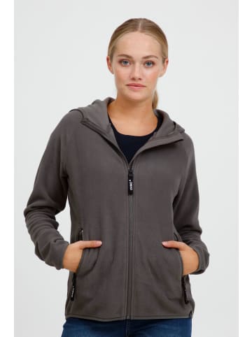 Oxmo Fleecejacke OXFinja 21800003-ME Fleecejacke mit Kapuze in Grau