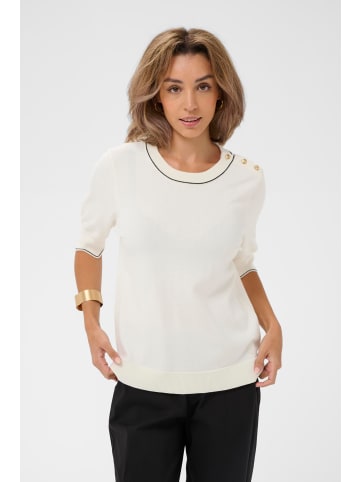 Cream Kurzarm-Bluse CRVillea Straight fit in Whisper White