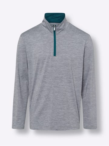 Sieh an! Langarmshirt in grau-meliert