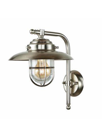 Licht-Erlebnisse Außen Wandlampe (H)30 cm in Nickel matt