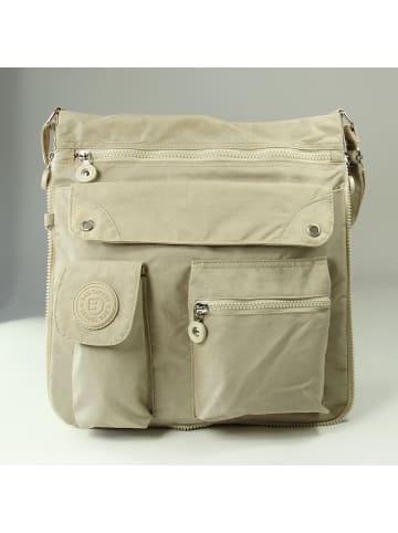 Bag Street Umhängetasche Nylon beige ca. 31cm