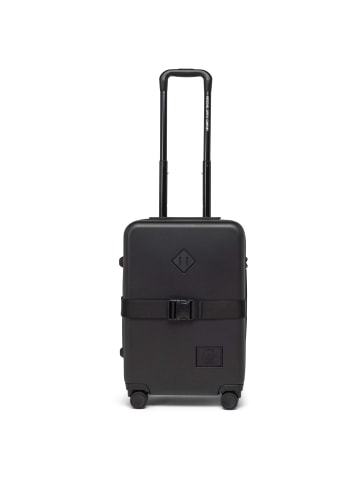 Herschel Heritage Hardshell - 4-Rollen Kabinentrolley 55 cm erw. (ash rose) in schwarz