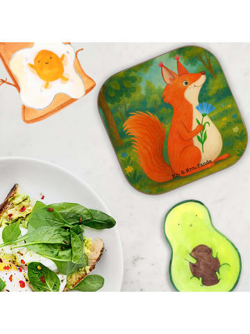 Mr. & Mrs. Panda Untersetzer Eichhörnchen Blume Design ohne Spruch in Weiß