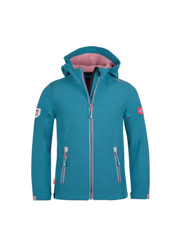 Trollkids Softshelljacke "Trollfjord" in BlaugrÃ¼n/Violett