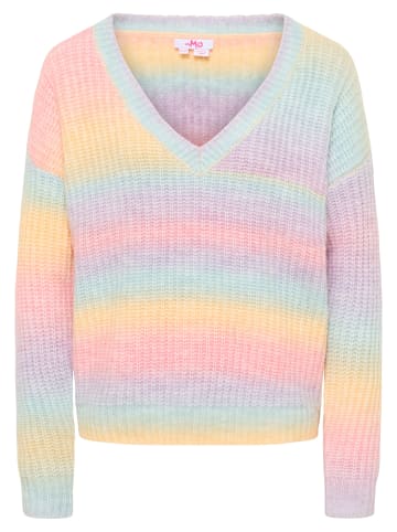 myMo Strickpullover in Regenbogen Mehrfarbig