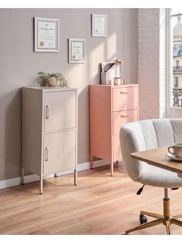 Beliani Büroschrank HURON in Beige - (W) 40 x (H) 102 x (L) 40 cm