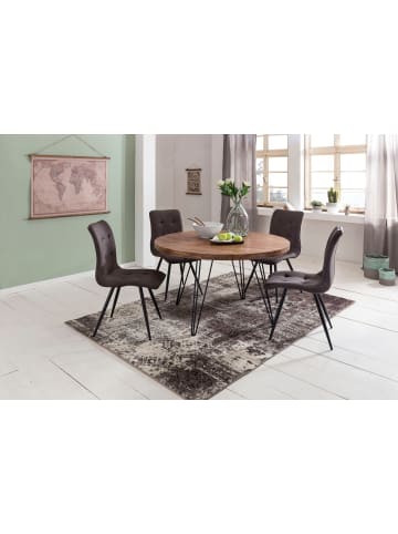 KADIMA DESIGN Design Esszimmertisch BAGLI rund Ø 120 x 78 cm Massiv-Holz