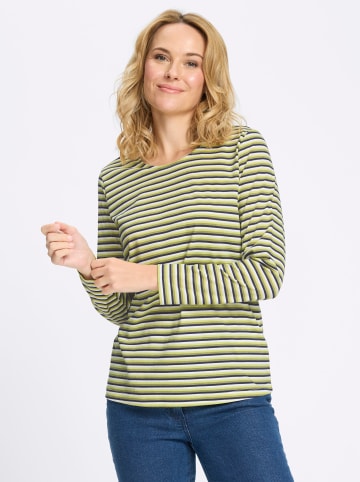 Sieh an! Langarm-Shirt in schilf-marine-geringelt