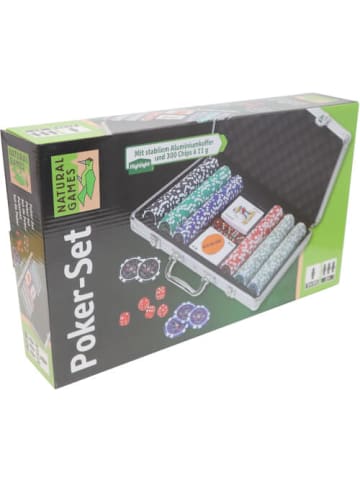 Natural Games Poker-Set im Aluminiumkoffer, 300 Chips - ab 8 Jahre