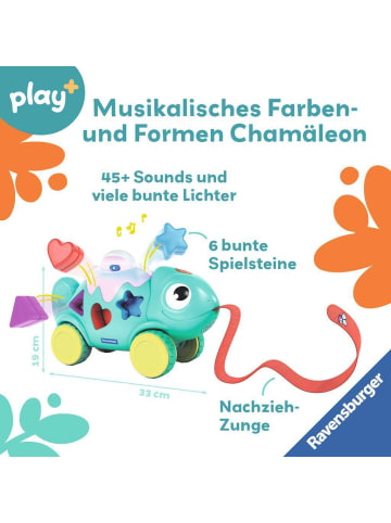 Ravensburger Play+ Musikalisches Farben & Formen Chamäleon - ab 12 Monate 12-36 Monate in bunt