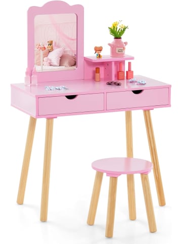 COSTWAY Schminktisch Set 2 in 1 in Lila