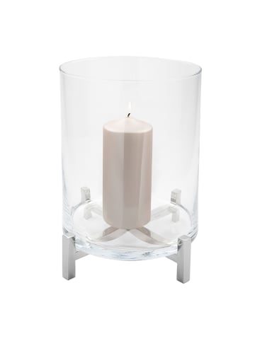 Fink Windlicht mit Glas Yono silberfarben - (H) 35 cm
