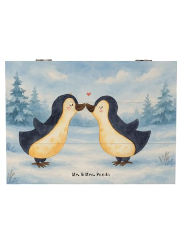 Mr. & Mrs. Panda Erinnerungsbox Pinguin Liebe Design ohne Spruch in Weiß
