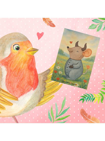 Mr. & Mrs. Panda valentinstagskarte Stier Astrologie Design ohne... in Weiß