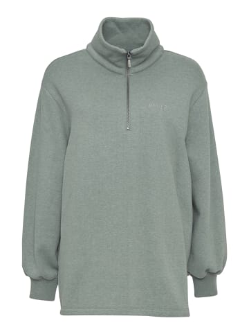 MAZINE Sweatshirt Barry Half Zip in pale ocean mel.