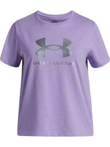 Under Armour Sportshirt "Rival Shimmer T-Shirt" in Lila