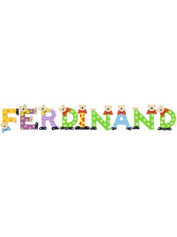 Playshoes Deko-Buchstaben "FERDINAND" in bunt