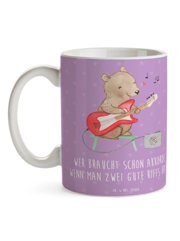 Mr. & Mrs. Panda Tasse E-Gitarre Zwei Riffs mit Spruch in Lavendeltraum