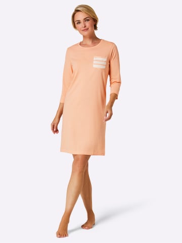 WITT WEIDEN Sleepshirts in apricot + apricot-ecru-gestreift