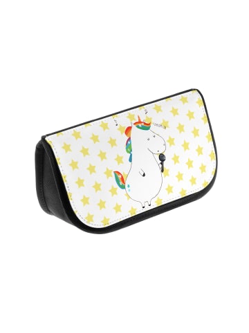 Mr. & Mrs. Panda Kosmetiktasche Einhorn Sänger ohne Spruch in Weiß
