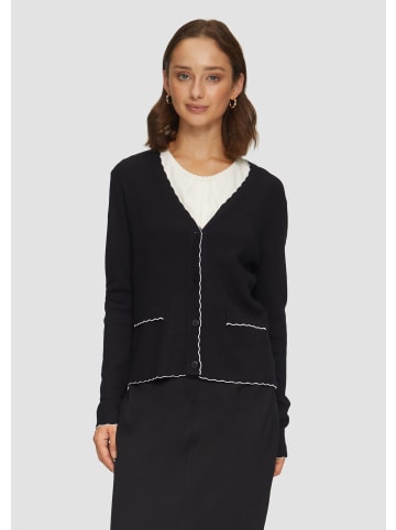 s.Oliver BLACK LABEL Strickjacke langarm in Schwarz