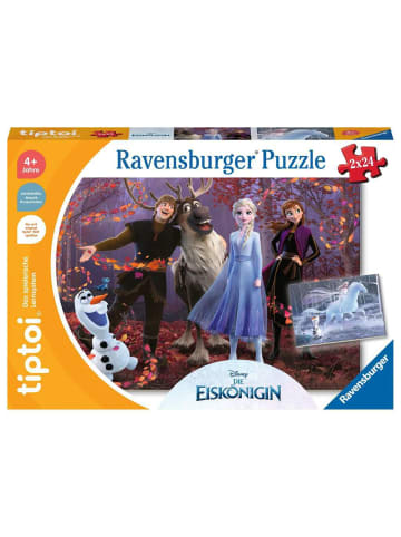 Ravensburger Lernspiel Puzzle 24 Teile tiptoi® Puzzle für kleine Entdecker: Disney Die Eiskönigin - 2x24 Teile Ab 4 Jahre in bunt