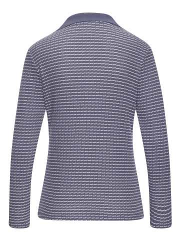 Vivance by Lascana Langarm-Poloshirt in blau-creme