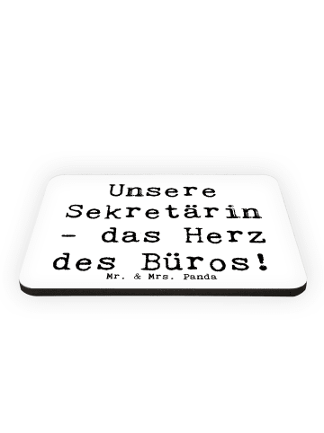 Mr. & Mrs. Panda Kühlschrankmagnet Spruch Sekretärin Herz mit Sp... in Weiß