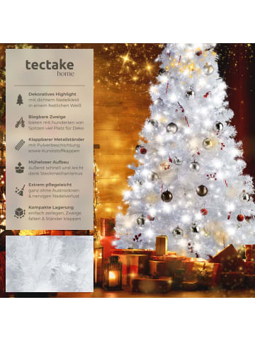 tectake Christbaum künstlich Tannenbaum 140-180cm  Weiß