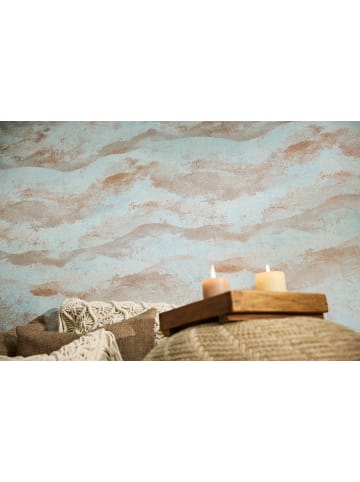 A.S. Création Tapete Tuscan Horizon in Terrakotta-Aqua