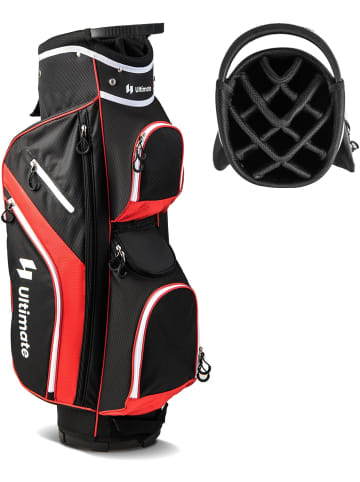 COSTWAY Golfbag leicht mit 14 er Unterteilung in Rot
