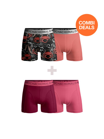 Muchachomalo 2er-Set: Boxershorts in Multicolor/Pink/Red/Pink