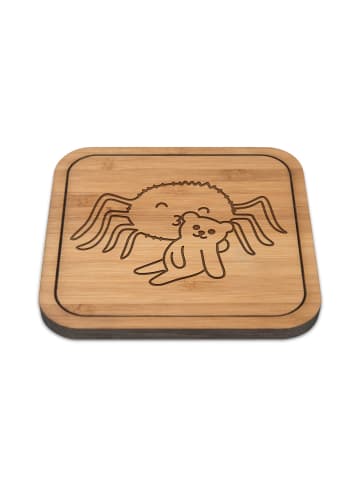 Mr. & Mrs. Panda Untersetzer quadratisch Spinne Agathe Teddy ohn... in Transparent