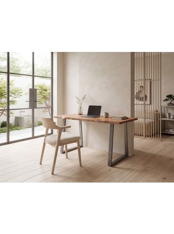 FineBuy Schreibtisch in Braun / Akazie / 120x60x76