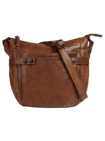 SPIKES & SPARROW Umhängetasche echt Leder in cognac