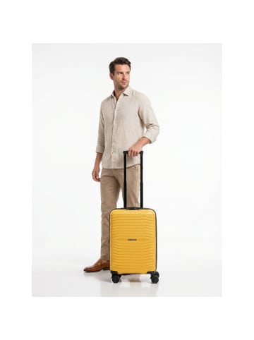 Shine 4 Rollen Kabinentrolley 55 cm yellow