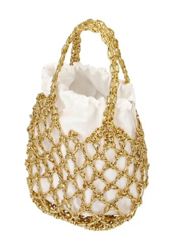 faina Women Handbag in Gold