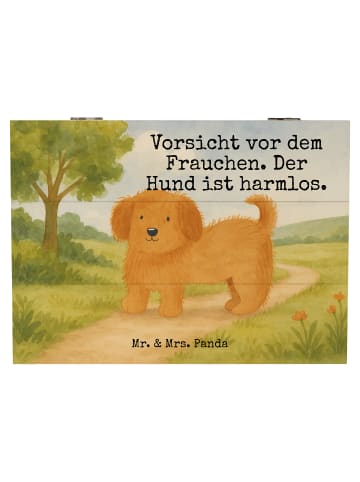 Mr. & Mrs. Panda Aufbewahrungsbox Hund Flauschig Design mit Spruch in Weiß