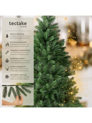 tectake Christbaum künstlich Tannenbaum 140-180cm Grün