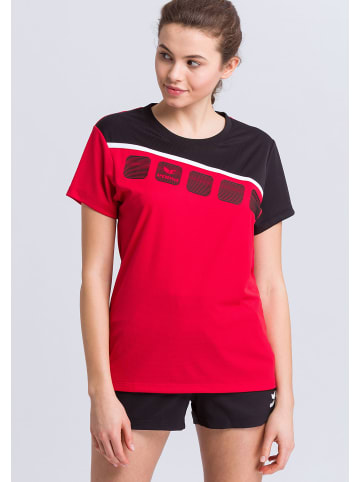 erima 5-C T-Shirt in rot/schwarz/weiss